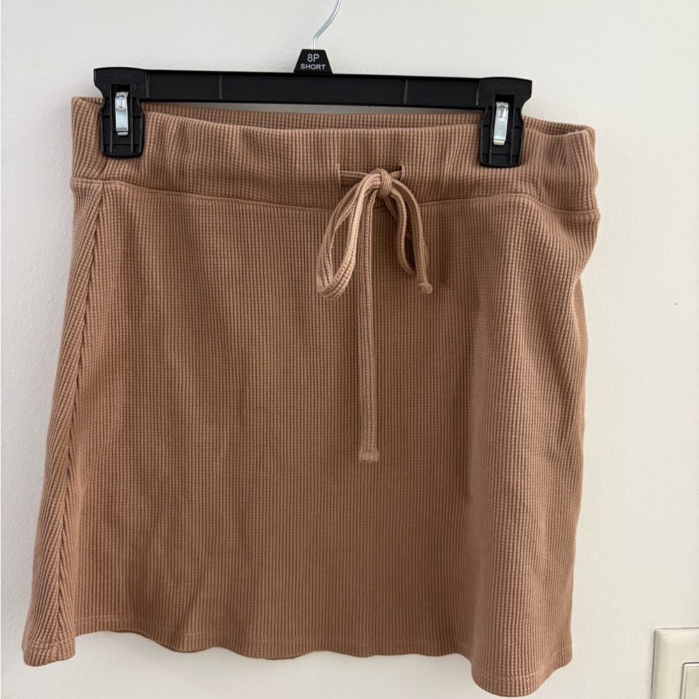 Hollister Camel Knit Mini Skirt